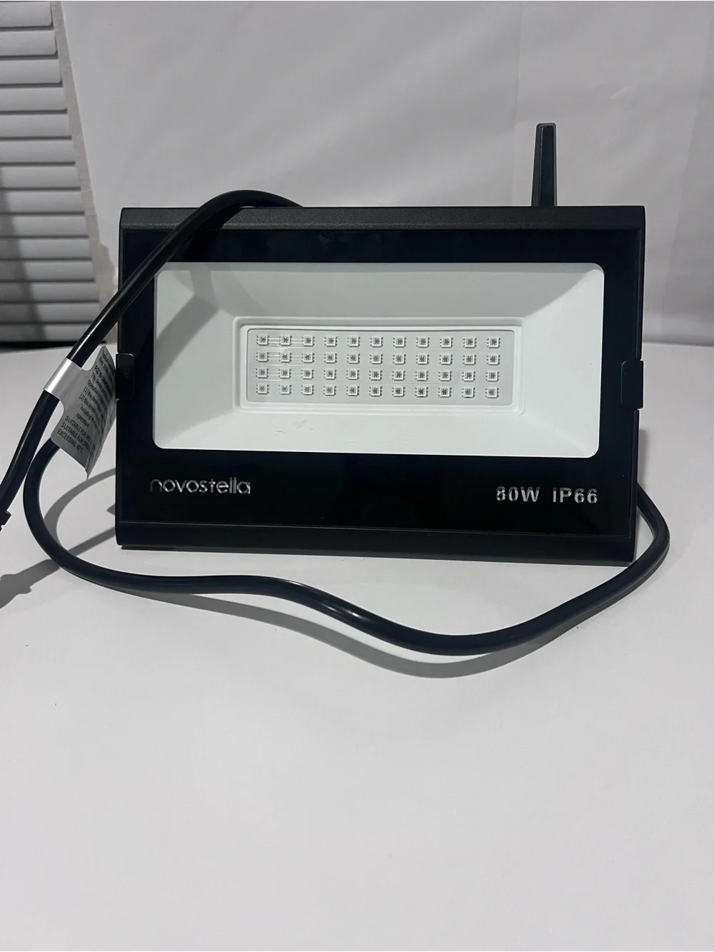 80W Black LED Floodlight, IP66 Weather-Resistant
